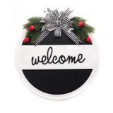 35cm Kapı Süsü Çam Dallı Welcome Yazılı