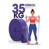 35KG Barfiks Lastiği Gym Resistance Band Antrenman Kas Geliştirme Bandı Mor (Extra Sert)