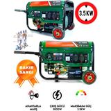 3,5kw Benzinli Jeneratör Marşlı Ipli Bakır Sargılı 3000W Güç Kaynağı