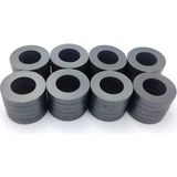 35X18X6 mm Ferrit Kömür Halka Seramik Mıknatıs Magnet - 10 Adet - Siyah