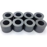35X18X6 mm Ferrit Kömür Halka Seramik Mıknatıs Magnet - 50 Adet - Siyah