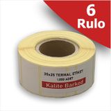 35x25 Termal Etiket | 6 Rulo Barkod Etiketi