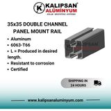 35X35 Alüminyum Çift Kanallı Ray Profili (2000MMX3)SIGMA