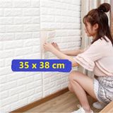 35X38CM Kırık Beyaz Kendinden Yapışkanlı Esnek Duvar Kağıdı Paneli 3D Boyutlu