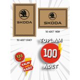 35X50 135 Gr. Kraft Kağıt Oto Paspası Skoda 50ADET Yatay 50 Adet Dikey - Bej - Kahverengi