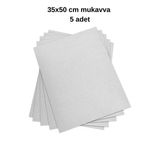 35X50 Cm Beyaz Renk Mukavva Kartonu 5 Adet