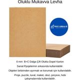 35X50CM Oluklu Mukavva (20ADET) 6mm Karton (Proje-Puzzle-Tuval-Maket-Okul-Hobi-Çerçeve Kartonu)