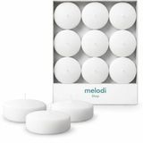 36 Adet Beyaz Mega Yüzen Mum (Floating Candle) – 7,6 cm Çap, Kokusuz, Uzun Süre Yanan, Temiz Alevli, Düğün & Etkinlik Dekoru