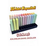 36 Adet Kapasiteli Keçeli Kalem Standı & Fosforlu Kalem Standı | Minimal Tasarım