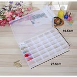 36 Bölmeli Ayarlanabilir Bölmeli Kolye Yüzük Takı Kutusu Organizer Düzenleyici Plastik Kutu (27.5x19.5x4.2cm)