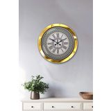36 Cm Gold Metal Roma Rakamlı Duvar Saati
