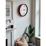 36 Cm Kırmızı Modern Dekoratif Duvar Saati