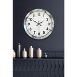 36 cm Krom Metal Standart Duvar Saati