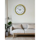 36 Cm Sarı Modern Dekoratif Duvar Saati