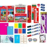 36 Parça Okula Dönüş Kırtasiye Seti Çantasız, Tam ve Kullanışlı Paket - Ahşap - Seçenek 1