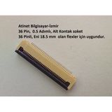 36 Pin 0.5 Adımlı Flex Soketi. Flex Ffc Konnektörü 36-0.5-Alt