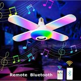 36 Watt, Bluetooth Müzik Çalar, Rgb Çok Renkli, Kumandalı LED Ampul, Genç Odası Ampulü, Disko Ampul - 75 - 100 W