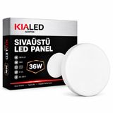 36 Watt Sıva Üstü LED Panel, 6500 K Beyaz Işık, 3600 Lümen, Yuvarlak Ø 23 cm Çap Tavan Armatür Lamba, Beyaz Renk