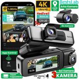 360+ Botslab G980h Pro 4k 3 Kameralı Wifi+gps Akıllı Araç İçi Kamera +170 Geniş Açı+süper Kapasitör+sesli Kontrol+gece Görüşlü 128gb Hafıza Kartı Hediyeli