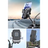 360 Derece Dikiz Aynası Versiyonu Telefon Tutucu Motor,Motosiklet,Bisiklet ,Scooter Uyumlu OPH-001026