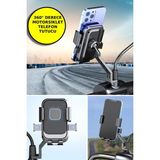 360 Derece Dikiz Aynası Versiyonu Telefon Tutucu Motor,motosiklet,bisiklet ,scooter Uyumlu