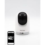 360° Derece Dönebilen 3 Mp Kızılötesi Gece Görüşlü Ip Wifi Ev Güvenlik Kamerası Hd 1080P - Çok Renkli