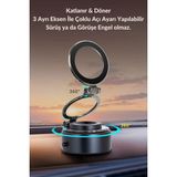 360 Derece Dönebilen Ev Araba Her Alana Uyumlu Güçlü Mıknatıslı Elektrikli Vantuz Cep Telefon Tutucu Siyah