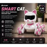 360° Dönebilen Merdiven Çıkan Akıllı Robot Kedi - Köpek - Pembe - Beyaz