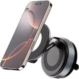 360 Dönebilen [süper Güçlü Vakumlu Araç Içi Telefon Tutucu 11-16 Pro Max] Titreşime Dayanıklı Her Modele Uygun Stand Ev Oto Kullanıma Uygun Çıkarılabilir Vakumlu Tutucu - Option-1 - 000-Siyah