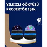360° Dönen Galaxy Projektörlü Gece Lambası – Yıldızlı Gökyüzü Efekti