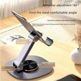360° Dönen Metal Masaüstü Tablet ve Telefon Standı Mor, Açılı, Katlanabilir Telefon ve Tablet Tutucu 2 Adet - Açık Gri