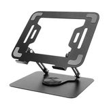 360° Döner Laptop Standı | Ergonomik Masaüstü Dizüstü Bilgisayar Tutucu | Metal Kaymaz Tasarım - Siyah