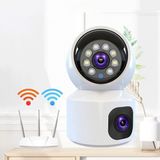 360 Full Hd Çift Kameralı 1080P Wifi Akıllı Güvenlik Kamerası - Beyaz