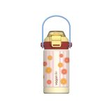 360 ML Çocuk Termosu Tek Kapak Çift Kullanım Pipetli Rahat İçim Kulplu Paslanmaz Çelik Termos 1104-360ML Sarı