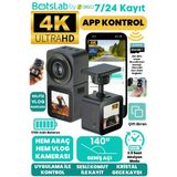 +360 V9h 4K Wifi 140°Ultra Geniş Açı Kristal Gece Modu Adas Sistemi Akıllı Araç Ve Aksiyon Kamerası (2024)