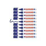 360 Xl Beyaz Yazı Tahtası Kalemi - Mavi - 10 Kalem - Yeniden Doldurulabilir