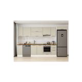 360X222 Cm Klasik Mebran Mutfak Dolabı Beyaz Beyaz Mb-E80S40S40-1 Mebran | Kumtaşı - Mdf
