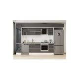 360X240 Cm High Gloss Mutfak Dolabı Mbb-E80B40S40-2 High Gloss | Antrasit - Suntalam