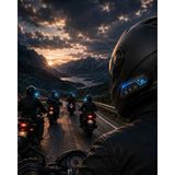 365Dükkan Motosiklet Kaskı Için Bluetooth Kulaklık Hands Free Çağrı Özellikli - Kırmızı