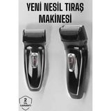 365Dükkan Şarjlı Paslanmaz Çelik Bıçaklı ve Kablosuz Saç Sakal Tıraş Makinesi - Renkli