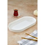 36,5X19 cm Oval Porselen Servis Tabağı – Kahvaltılık, Meze, Aperatif ve Tatlı Sunum Kabı – Şık ve Dayanıklı - 36,5 x 19 cm