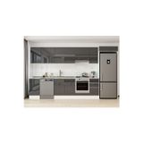 365X222 Cm High Gloss Mutfak Dolabı Mb-E80S45S40-1 High Gloss | Antrasit - Suntalam