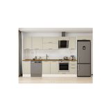 365X222 Cm Klasik Mebran Mutfak Dolabı Beyaz Beyaz Mb-E80S45S40-2 Mebran | Kumtaşı - Mdf