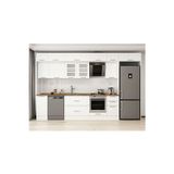 365X240 Cm Klasik Mebran Mutfak Dolabı Beyaz Beyaz Mb-E80S40S45-3 Mebran | Beyaz - Mdf