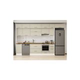 365X240 Cm Klasik Mebran Mutfak Dolabı Beyaz Beyaz Mb-E80S45S40-1 Mebran | Kumtaşı - Mdf