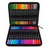 36'lı Keçeli Kalem Seti - Çift Uçlu Profesyonel Marker Kalem Çizim ve Boya Kalemi Seti Fırça Uçlu ve 0.4 mm Fine Uçlu Profesyonel Sanat Boyama Çizim ve Bullet Journal Kalemi (Siyah Çantalı)