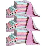 36'lı Paket Temizlik Bezi Mutfak Bezi, Bulaşık Havluları Süper Emici Mercan Kadife Bulaşık Havlusu, Mikrofiber Premium Yumuşak Çay Havluları, Hızlı Kuru Bezler, Çok Amaçlı Yeniden Kullanılabilir