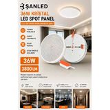 36W Kristal Led Spot Panel 3800 Lümen 2-22 Cm Ayarlanabilir Çaplı Tavan Aydınlatma