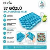 37 Gözlü Silikon Bal Peteği Buz Kalıbı Mini Küp Esnek Kolay Çıkarma Buzluk Kalıbı