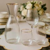 37 Parça 12 Kişilik Su Takımı Bohemia Kristal Carino Gold